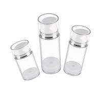 NULYLU 3pièces Bouteilles Airless Pression Flacons Rechargeables Transparent Pour Lotion Distributeur Pratique Et Étanche Voyage Et Soins Peau
