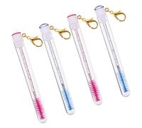 NULYLU 4 Pièces Brosse à Cils avec Tube pour Application de Mascara Flacon Vide pour Extensions de Cils Applicateur pour Maquillage