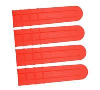 NULYLU 4 Pièces Fourreau de Guide-chaîne de Tronçonneuse en Plastique Orange, 18 Pouces, Protection de Lame, Installation Rapide, Résistance aux Chocs, pour Travaux Extérieurs