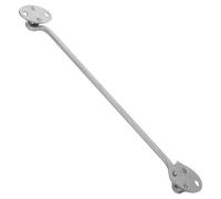 NULYLU 4 Pièces Loquet Pivotant Crochet Robuste et Surface Lisse sans Bavures en Acier Inoxydable Argenté Résistant au Vent Dimensions 32x3,9x1,9 Cm pour Fenêtres et Clôtures
