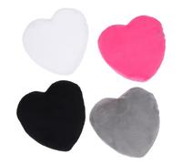 NULYLU 4 pièces Lot de Houppettes Cœur Coton Haute Densité Éponges Visage Réutilisables pour Poudre Sèche et Minérale Économise Poudre Lavables et Douces Toucher