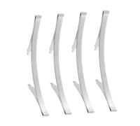 NULYLU 4 pièces Positionneur de Rail pour Porte Coulissante Acier Manganèse Accessoire Stable pour Placard et Armoire Guide et Limiteur de Porte