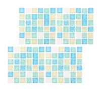 NULYLU 4 Pièces Tapis Rafraîchissant pour Cobayes et Lapins en Marbre Mosaïque Surface Lisse, Respirant et Optimisé pour Zones de Repos