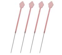 NULYLU 4pcs Bâtonnets de Test pour Gâteau en Acier Inoxydable Poignée Antidérapante, Faciles à Laver, Outils de Pâtisserie Cuisine et Cuisson