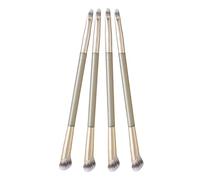 NULYLU 4pièces Pinceaux Double Embout Pour Maquillage Brosse à Sourcils Pinceau Contouring Outils De Détail Blending Pour Application Facile