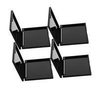 NULYLU 4pièces Rangement Pour Colle Gelée Anti-uv Boîte De Protection Uv Pour Colle à Ongles Résistant Lumière Avec Base Noire Pour Organisation Maison Et Au Bureau