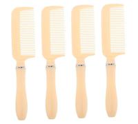 NULYLU 4pièces Set De Peignes à Cheveux Bouclés Pour Femmes Brosse à Cheveux à Poignée Longue Peigne à Dents Fines Larges Et Brosse Démelante Bouclés Et Épais