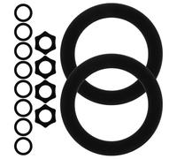 NULYLU 5 Ensembles Anneaux de Microphone en Silicone Anti-roulement Noir Faciles à Installer pour Microphone sans Fil Adaptés aux Soirées Ktv et Fêtes à Domicile