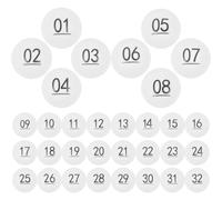 NULYLU 50 Boules de Loto Numérotées en Plastique Blanc, Légères et Résistantes la Décoloration, pour Tirages Sort et Activités de Fête