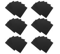 NULYLU 50 Cartes de Visite pour Marquage en Alliage D'aluminium Noir Vierges et Lisses, Pack de 50 Pièces, Adaptées pour Test Machine et Transfert Thermique