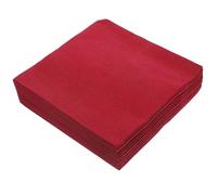 NULYLU 50pièces Serviettes Papier Jetables Carrées Pour Cocktails Anniversaires Et Mariages Rouge Foncé Napkins De Fête Pour Bars Et Restaurants