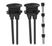 NULYLU 6 Pièces Boutons de Rinçage Double Poussoir pour Réservoir de Toilette de Remplacement Eau Petit et Grand Volume Accessoires de Salle de Bain Noir