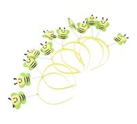 NULYLU 6pcs Bandeaux Abeille Adorables en Tissu Jaune, Accessoire de Costume Facile à Modeler pour Garçon et Filles et Adultes Lors de Fêtes et Bals Masqués