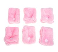 NULYLU 6pcs Rouleaux de Sommeil pour Cheveux en Polaire Corail, Bigoudis sans Chaleur Confortables Boucle Plastique pour Coiffure Longue Durée Femmes