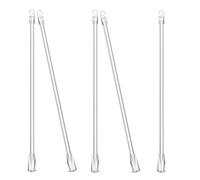 NULYLU Accessoires de Rideaux en PP 5pcs Baguettes de Tirage Transparentes pour Stores avec Crochet et Poignée, Robustes et Pratiques Maison Bureau