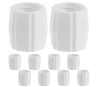 NULYLU Adaptateurs pour Tubes de Dentifrice Blanc, Surface Lisse, Opération Rapide Main, Lot de 10 Pièces, pour Voyages Courts et Longs