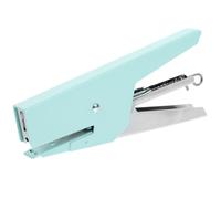 NULYLU Agrafeuse Décorative à Main en Métal Vert Pieds Antidérapants et Grosse Capacité, Petite Agrafeuse Portable pour Bureau et Usage Scolaire