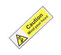 NULYLU Autocollant Panneau de Plafond Bas Pvc Avertissement Sécurité Multi-fonctionnel Rappel Vigilance pour Intérieur et Divers Lieux