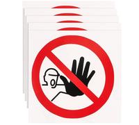 NULYLU Autocollants D'avertissement Adhésifs Entrée Interdite 5pcs en Vinyle Auto-adhésif Résistant pour Équipements Usines et Salles à Risques