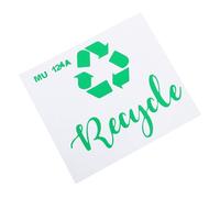 NULYLU Autocollants de Tri des Déchets pour Poubelle Étiquette Adhésive Autocollant de Recyclage en Pvc Vert Résistants à L'eau L'usure pour Bureau et Domicile