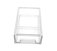 NULYLU Bac de Réfrigérateur Empilable Transparent Poignées Organisateur de Tiroir de Frigo Contenant Alimentaire Solide pour Fruits et Légumes Cuisine et Congélateur