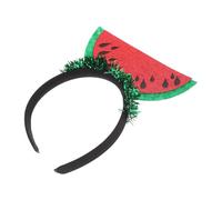 NULYLU Bandeau Cheveux Forme Pastèque en Paillettes Rouge Tissu Feutre, Accessoire Coiffure Élastique pour Filles et Femmes, pour Photo et Réseaux Sociaux