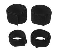 NULYLU Bandeau Élastique Noir pour Poche de Glace, Lot de 4 Pièces en Nylon et Spandex, Fixation Rapide et Flexible, pour Thérapie Sportive et Usage Familial