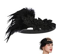 NULYLU Bandeau Flapper Vintage Plumes Pour Femmes Accessoire De Fête Élégant Pour Mariages Et Soirées Années