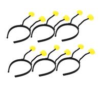 NULYLU Bandeaux Pompons Créatifs 6 Pièces Taille Unique Accessoires Cheveux Filles Carnaval Fête Cosplay Animaux Fourmi Abeille Jaune