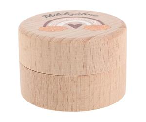 NULYLU Boîte à dents de lait en bois : Porte-dents de la fée des - Boîte à souvenirs pour les premières de lait tombées - Cadeau d'anniversaire pour garçons et filles