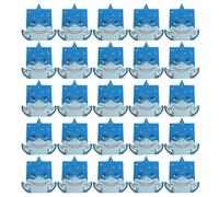 NULYLU Boîte à Dragées en Carton Bleue Requin 25 Pièces, Petites Boîtes D'emballage pour Bonbons, pour Shower et Fête D'anniversaire Garçon et Filles, Coffret Présent Original et