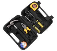 NULYLU Boîte à Outils Complète Multipurpose avec Tournevis Marteau Pince et Kit Outils Manuel pour Dépannage et Réparation Auto Mallette Pratique pour Usage Domestique et Automobile