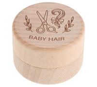 NULYLU Boîte à souvenirs pour la première coupe de cheveux de bébé, boîte de rangement en bois pour le cordon ombilical, coffret à souvenirs pour tout-petit, pour les premières étapes de