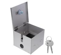 NULYLU Boîte de Protection Étanche pour Prise Extérieure Type Acier Inoxydable avec Verrou Protection Robuste pour École Parc Rue et Usage Commercial
