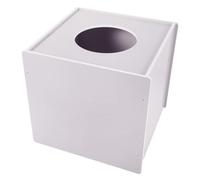 NULYLU Boîte de Tombola en PVC Blanc Trou de 12cm, Design Opaque Facile à Utiliser, pour Donations et Fêtes d'anniversaire
