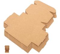 NULYLU Boîtes Carrées en Papier Kraft 75x75x30 Mm pour Emballage de Savonnette Artisanal, Lot de 15 Pièces, Conteneurs de Fête Réutilisables pour Coffrets Présents, Rangement Solide