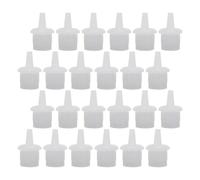 NULYLU Bouchons de Flacon pour Colle à Cils Blanc en Abs, 100 Pièces, Adaptés pour Différents Types de Colles, pour Usage Professionnel en Salons de Beauté