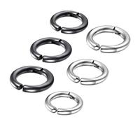 NULYLU Boucles D'oreilles 6 Pièces sans Perçage Clips D'oreille Ronds en Acier Titane Inoxydable Design Créatif et Élégant pour Hommes pour Toutes Occasions