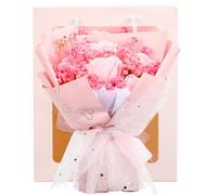 NULYLU Bouquet de Fleurs Séchées Gypsophile Rose 1 Bouquet, Travail Soigné, Présent d'anniversaire, Saint-Valentin ou Événements Spéciaux