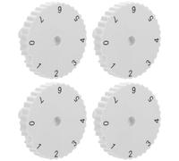 NULYLU Bouton de Commande Thermostat 4 Pièces Blanc Abs Contrôle Précis Température 7 Positions Réglables Réfrigérateur pour Frigo et Congélateur