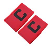 NULYLU Brassard de Capitaine Professionnel Rouge 2pcs en Bande de Caoutchouc Léger et Réutilisable pour Activités D'équipe et Baseball