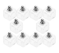 NULYLU Breloques Pendentifs 13mm en Verre Transparent Lot de 10 Bouchon à Vis Blanc K, Boules Creuses Accessoires Créatifs pour Bijoux DIY pour Souhaits et Petits Objets