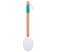NULYLU Brosse de Bain en Bois Exfoliante Dos Longue Poignée Antidérapante, pour Bain Humide ou Sèche, Élimine Poussière et Excès de Sébum