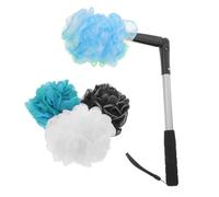 NULYLU Brosse de Bain Usage Sûr en Milieu Humide Poils en Nylon Dur à Long Manche Réglable pour Exfoliation Physique, Poignée Texturée Maison Voyage