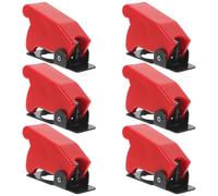 NULYLU Caches Interrupteurs à Bascule Protection Robuste pour Boutons Lot de 6 Étanches et Anti-poussière en Plastique et Fer pour Usage Automobile et Utv