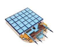 NULYLU Calendrier de L'avent avec Lumière LED Ambiance en Bois pour Ramadan Décoration Polyvalente Bleue Compte à Rebours 30 Jours pour Table et Fête Eid Mubarak