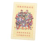 NULYLU Carte Amulette Feng Shui Tai Sui 2025, Carte de Protection Bouddhiste Chinoise, Symbole de Richesse Succès, pour Attirer la Chance et L’harmonie, Décoration Nouvel An Chinois