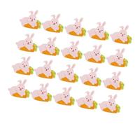 NULYLU Cartes en Papier Décoratives Lapin avec Carotte Lot de 100 Cartes Message Adorables pour Fêtes pour Emballage de Sucettes et Loisirs Créatifs