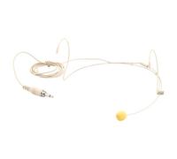 NULYLU Casque Audio Filaire Beige avec Microphone Suspendu, Compatible Polyvalent, Matériau Alliage et Mousse, pour Chant et Interventions Orales