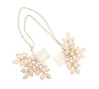 NULYLU Chaîne de Front Rétro en Alliage Or, Accessoire Cheveux Mariage Fait Main, Coiffe Délicate Élégante pour Occasions Spéciales